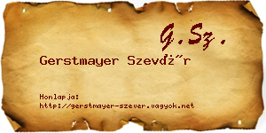 Gerstmayer Szevér névjegykártya